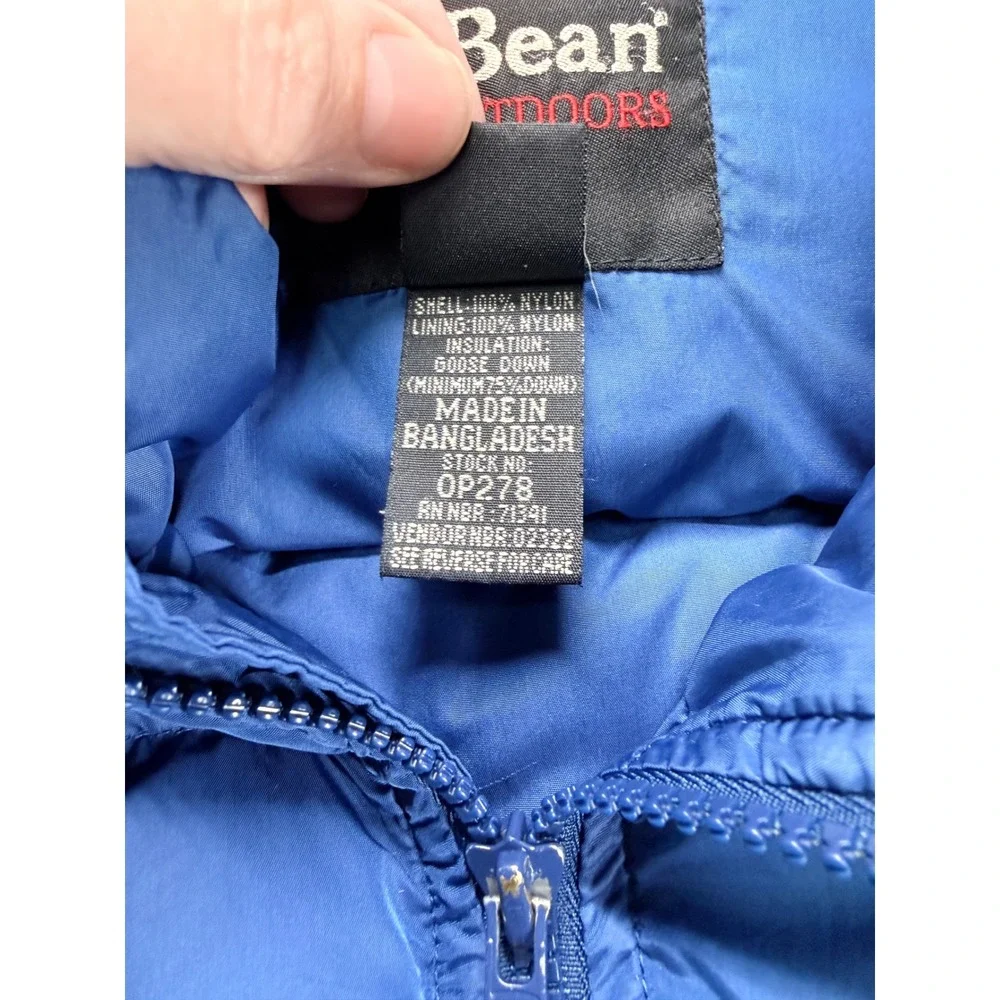 VTG LL Bean Mens L Down Puffer Jacket high loft big baffle Expedition gorpcore